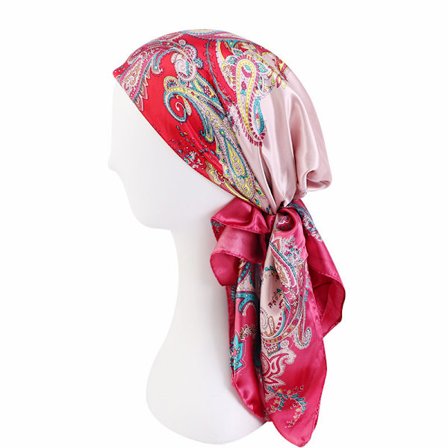 simulering silke wrap scarf cap bunt typ (vattenmelon röd)