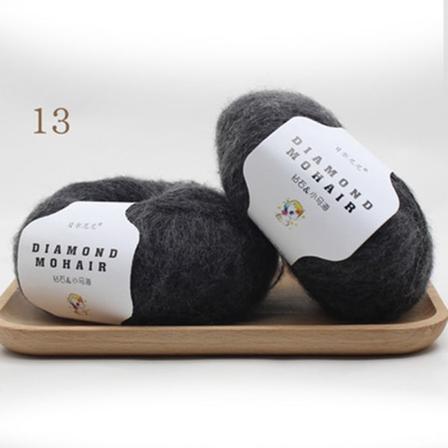 Mohair Garn Virkad Dam Scarf Sjal Ulltråd Handgjord DIY 13