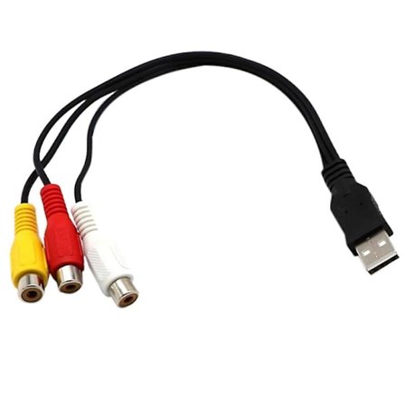 USB til 3RCA-kabel USB-hun til 3 RCA RGB Video AV Kompositadapter Konverteringskabel Ledningsstik