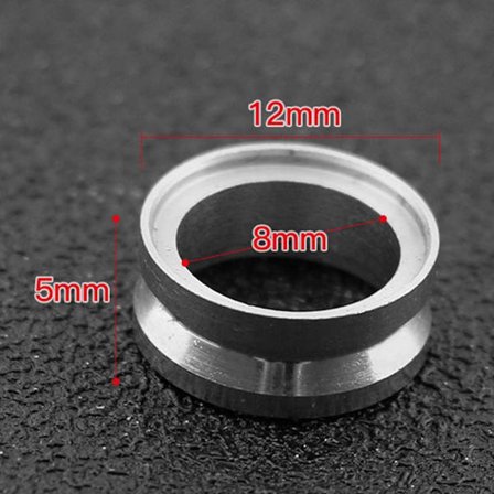 Fiskeline Rulle Fiskehjul Reparationsdel SØLV 12X8X5MM-A