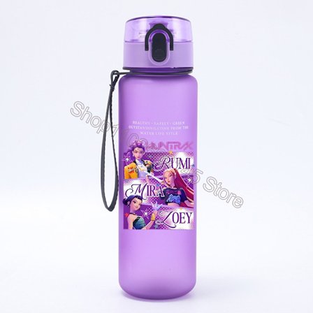 K-Pop Demon Hunters Kawaii vattenflaska med stor kapacitet för sommarsporter - tecknad design {KDO}