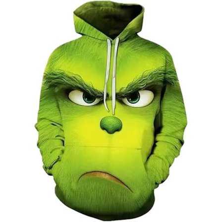 Drenge Kappa Jakke Grinchen Hætte Zip Up Hættetrøje Juletrøje Toppe Jule Rollespil Party er Den Bedste Julegave til Børn