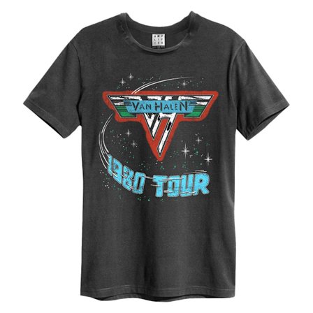 Amplified Unisex Adult 1980 Tour Van Halen T-Shirt XS Charcoal