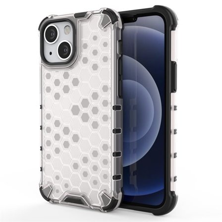 Honeycomb Case panser cover med TPU Bumper til iPhone 13 mini transparent