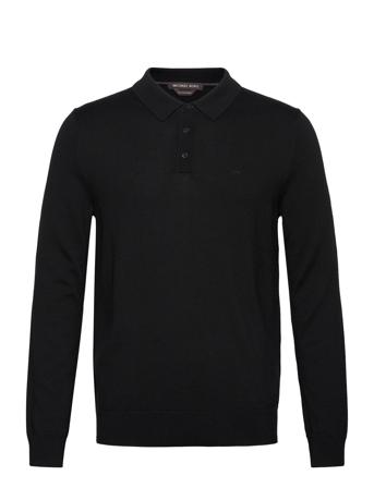 Core Merino Ls Polo Black Michael Kors