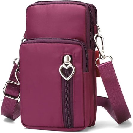 Små skuldervesker for mobiltelefon. Damer Nylon Lommebøker for mynter