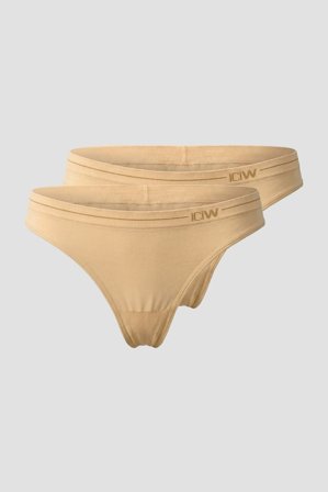 ICANIWILL - Everyday Seamless Thong 2-pack Beige - Undertøy - Dame - ICIW