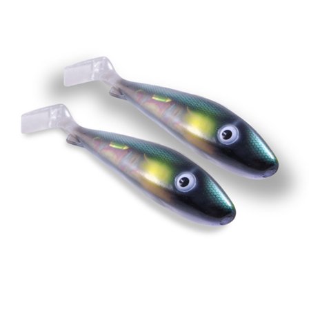 SvartZonker McRubber Jr 17cm Flash Series (2-pack) - Green Sunshine