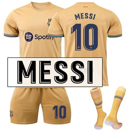 TG 2022-2023 Barcelonan jalkapallopaita nro 10 Lionel Messi T-paita S (165-170cm)