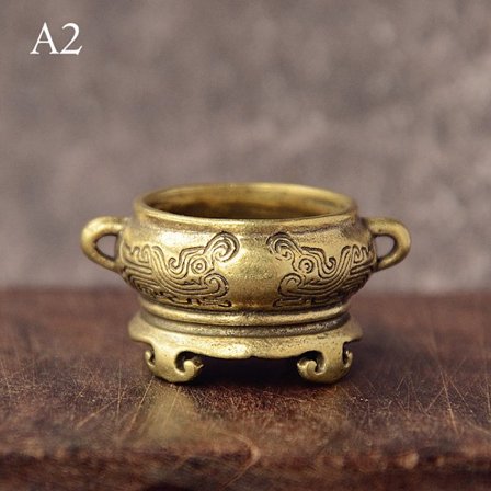 Brass Pocket Lotus Jiuding Suitsukepoltin Ontto Suitsuke Mini I