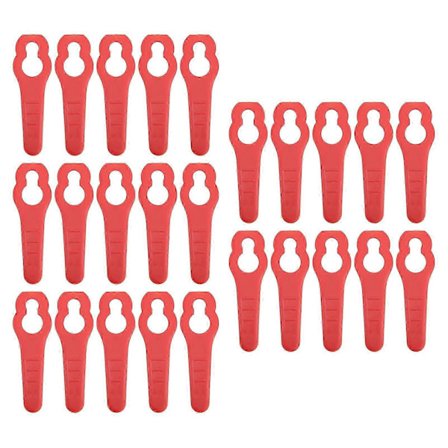 50 stk. Plastkniver for gressklipper, erstatningskniver for gresstrimmer, hageredskaper for klipping og beskjæring