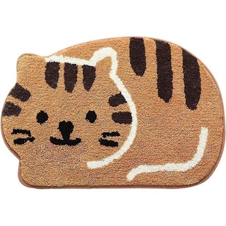 Kitty Badrumsmattor, Söt Kawaii kattmatta för badrum, Matta för badkar, Entrédörrmatta, Halkfri Vattenabsorberande Badrumsmatta