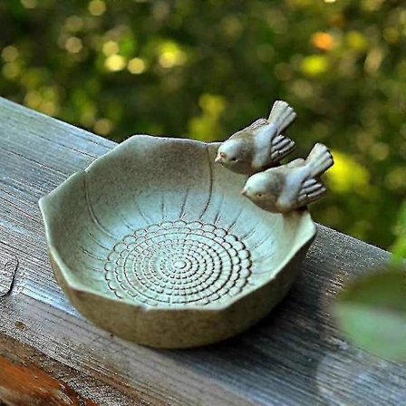 Lintulauta Puutarhakoristeet Koristeet Keraaminen Linnunpesuallas Juoma-allas Lintu-