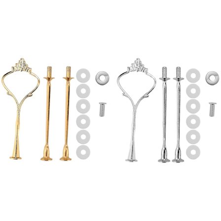 6 stk. Beslag til 3-lags kageholder - Hardwareholder til Resin Håndværk DIY Fremstilling af Cupcakes