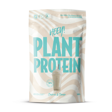 Heey! Vegansk Proteinpulver, Cookies & Cream, 500 g