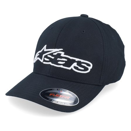 Alpinestars - Blaze Black/White Flexfit Black Cap - @ Hatstore