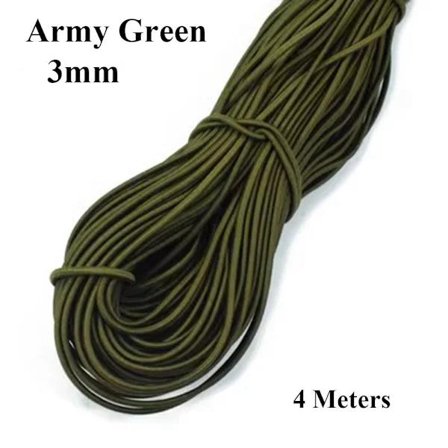 Hot deal til lav pris! Sterkt elastisk tau strikk ARMY GREEN 3MM - på lager Army Green 3mm Army Green-Glad