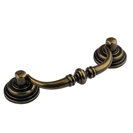 Messing Metal Skuffegreb Massiv Metalkonstruktion Ornamenteret Vintage Design Antik Finish Rund Base Boligmøbler Hardware Til Skabe Eller Skuffer