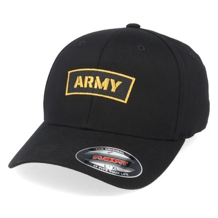 Army Head - Svart flexfit Keps - Army Insignia Black Flexfit @ Hatstore