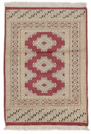 Oriental Pakistan Bokhara 2Ply Rug 81X117 Orange/Dark Red Wool, Pakistan