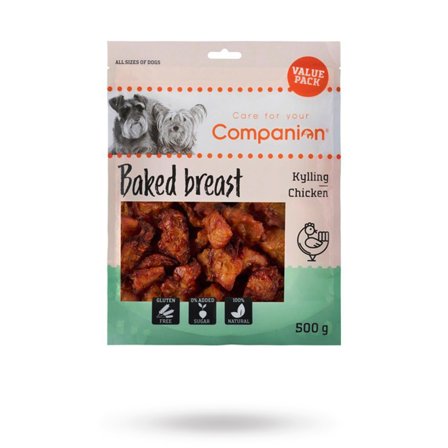 Companion - Companion Baked Chicken Breast 500g - Matskål, hundgodis & tuggisar