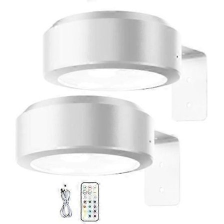 Seinään asennettava langaton kuvalamppu kaukosäätimellä, himmennettävä, akkukäyttöinen, säädettävä 13-värinen RGB-maalauslamppu white_qcx