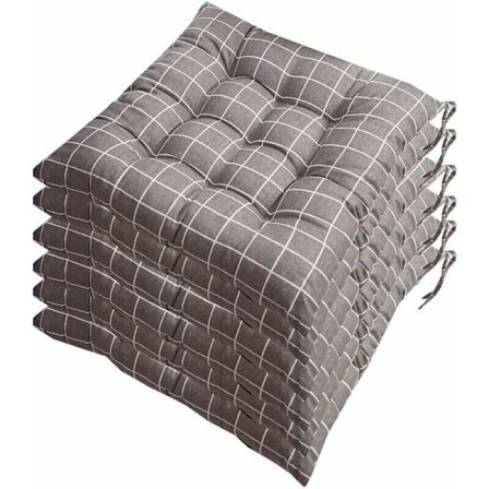 6-pack 40x40cm Stolsdynor, Dekorativa Trädgårdsdynor med 12 Sömmönster, Polyester, Olika Designer