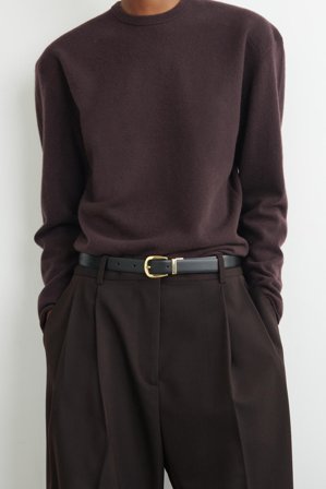 COS Homme Ceinture Réversible En Cuir in Noir