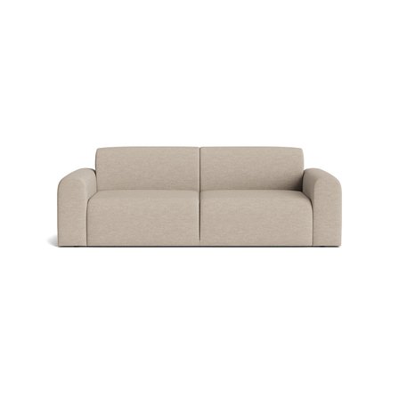 Interlude 3-Sitzer-Sofa in Cona Beige, einfarbig, modernes minimalistisches Design, bequeme Polsterung, zeitloser Stil, Höhe 75cm