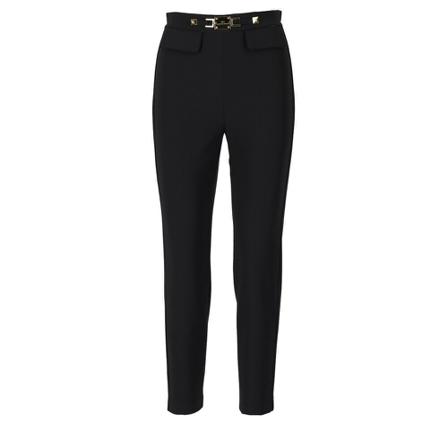 Elisabetta Franchi, Trousers Zwart, Dames, Maat:L,stof