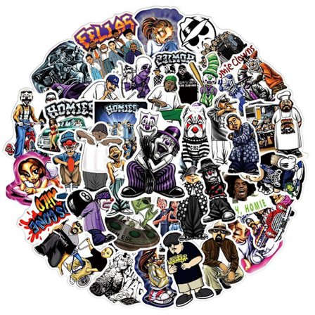 Häftiga Homies klistermärken - 50-pack med hög kvalitet!