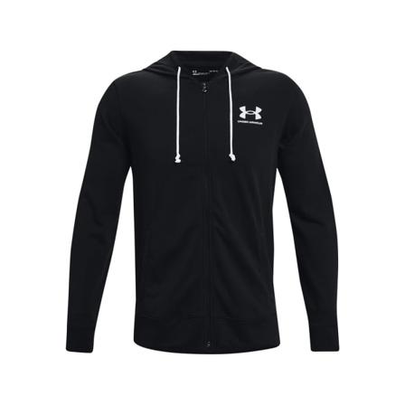 Puserot je Fleecet Under Armour Rival Terry LC FZ Mustat 173 - 177 cm/S