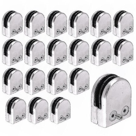 20 stk rustfritt stål glassholder glassklemme