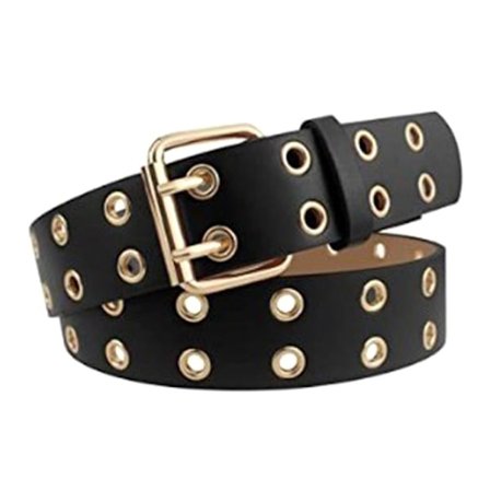 Punk midjebälte Goth midjeband BLACK&GULD 110CM