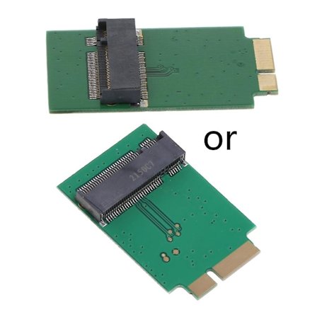 Holdbar adapterkort til Macbook Air A1370 A1369 NGFF SSD A 12 + 6 pin