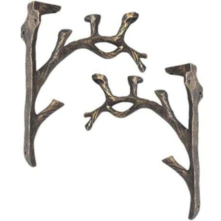 Vintage-hyllynkannattimet (2 kpl), valurautainen neliöhylly, käsintehty, luova koristeellinen kolmiokannatin, seinähylly, kukkateline