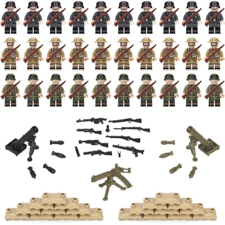 Militærlegetøj til børn – 30 soldaterfigurer med hærlegetøjssæt