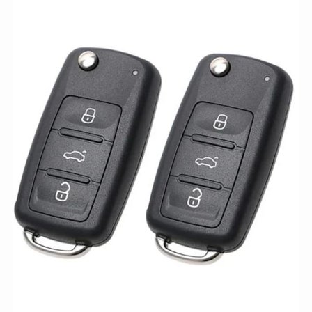 2 kpl kaukosäätimen avaimenkuori, yhteensopiva Volkswagenin kanssa, auton avain yhteensopiva VW MK6 Golf Skoda Tiguan Touareg Seat-Gladin kanssa
