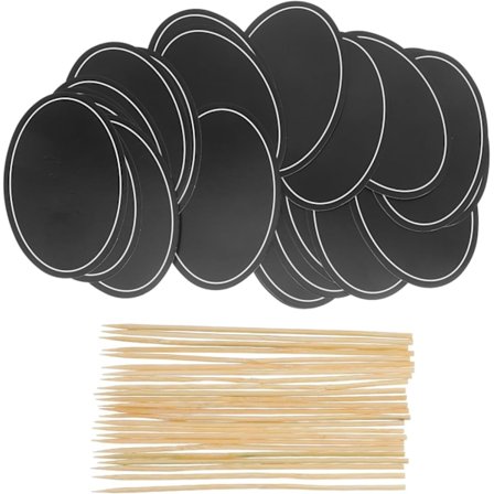 24 stk. matetiketter ostemarkører tavleetiketter pinner for buffé-fester enkel skriving