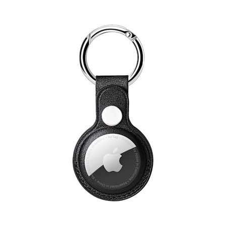 4 stk. - (sort) Eusty AirTag nøglering til Apple Airtags holder, 9 pak beskyttende læderetui tracker, kompatibel med ny Airtag hundehalsbånd