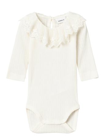 Nbfnofie Ls Body Pitkähihainen Body White Name It