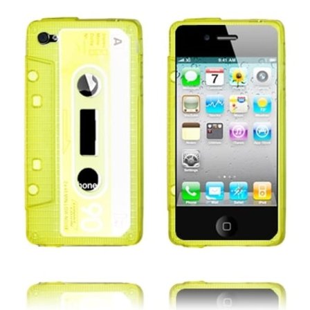 Cassette Skal Semi-Transparent (Gul) iPhone 4/4S Silikonskal