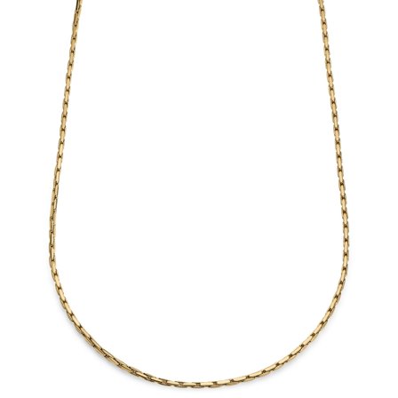 Essentials | 3 mm Gold-Tone Rectangular Box Chain Necklace for Men - Chain necklaces
