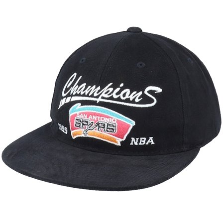Mitchell & Ness - NBA Musta snapback Lippis - San Antonio Spurs Champs Deadstock Black Snapback @ Hatstore