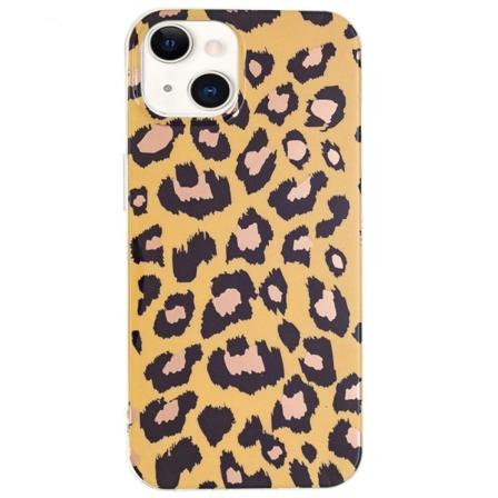 Marble iPhone 14 Plus Suojakotelo - Leopard Yellow