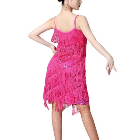 Latin Dance Dress Dancing Skirt ROSE RED