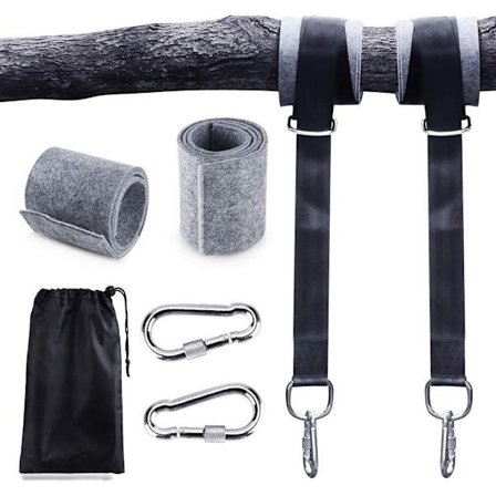 Svingophæng, hængekøjeophæng, ophængssæt til ophængning af hængekøjestol