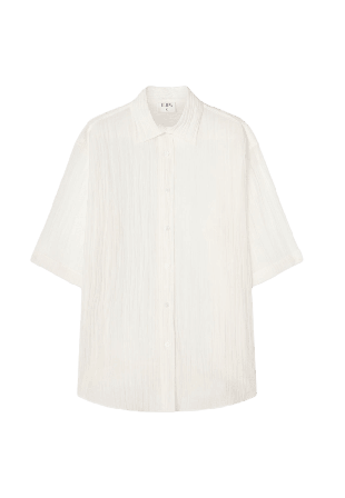 Filippa K Short Sleeve Crinkle Shirt Skjortor Dam Vit 40