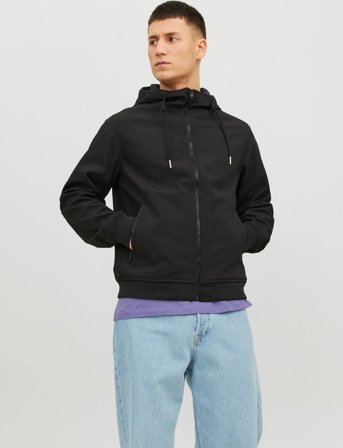 Jack & Jones Jjebasic Softshell Hood Noos - Black - XL