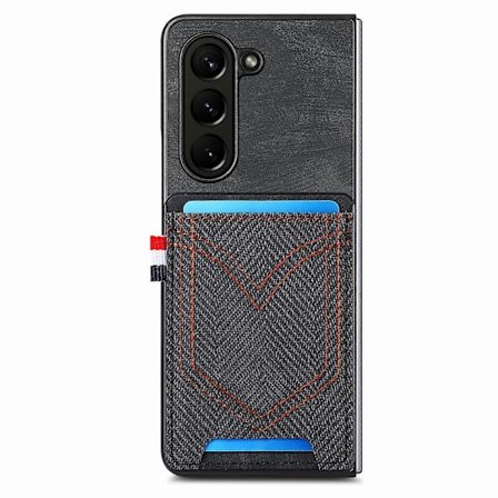 Lommeboketui i lær Kompatibel med Samsung Galaxy Z Fold 5 med kortholder Kortspor Z Fold 5-deksel for menn